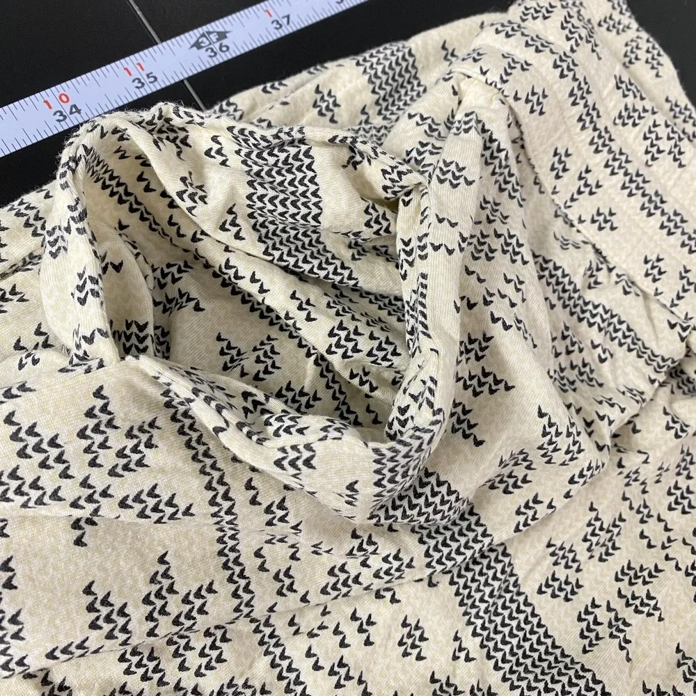 Kate Quinn Pajama Pants Womens Large Ivory Fair Isle Bamboo‎ Lounge Christmas